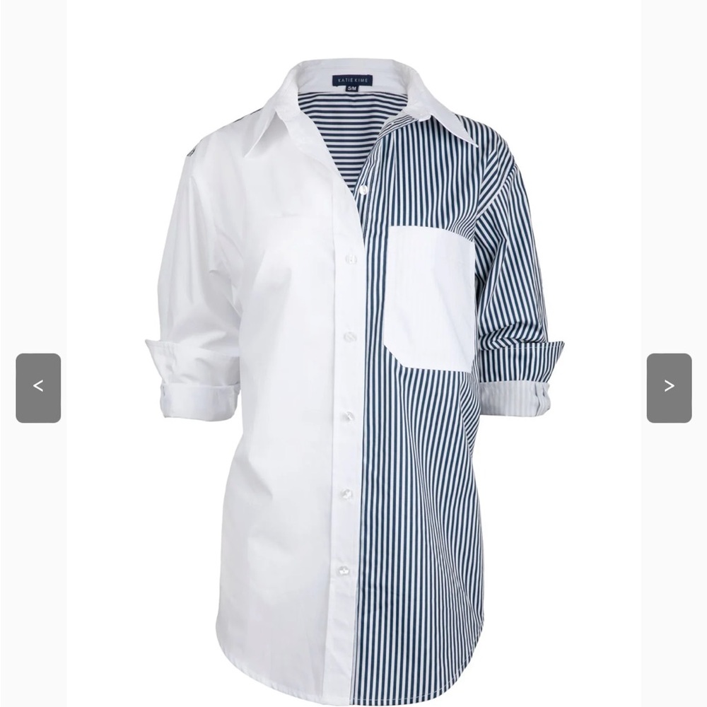 Katie Kime Brooklyn Buttondown in Navy